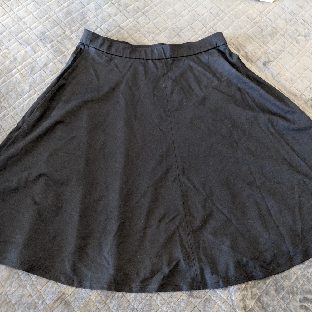 Lane Bryant black skater/circle skirt